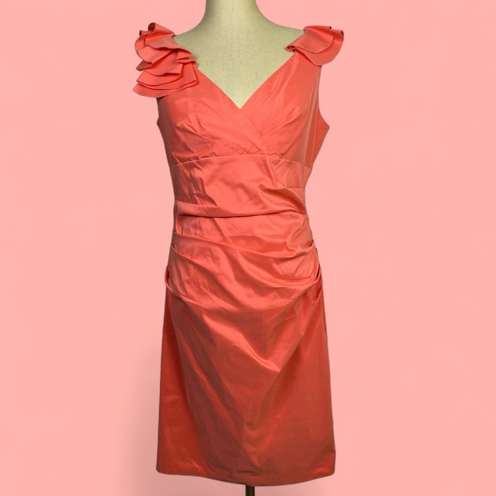 Maggy London Vibrant Coral Occasion Dress